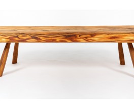 Table basse en sapin forme libre 1950