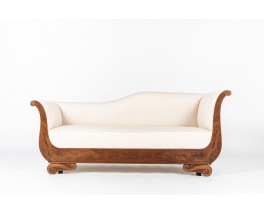 Louis Philippe day bed in walnut and Maison Thevenon fabric 1900