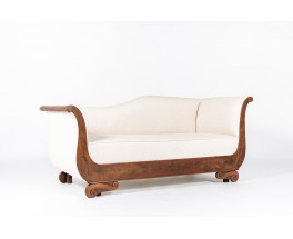 Louis Philippe day bed in walnut and Maison Thevenon fabric 1900