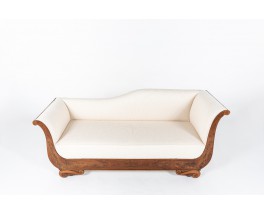 Louis Philippe day bed in walnut and Maison Thevenon fabric 1900