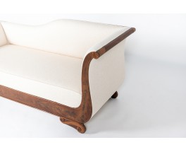 Louis Philippe day bed in walnut and Maison Thevenon fabric 1900