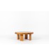 Round coffee table in elm edition Maison Regain 1980
