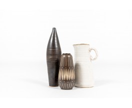 Set of 3 ceramic vases 1960