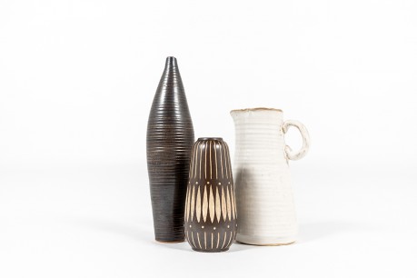 Set of 3 ceramic vases 1960