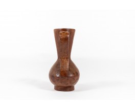 Monoxyl vase in solid mahogany African design 1950