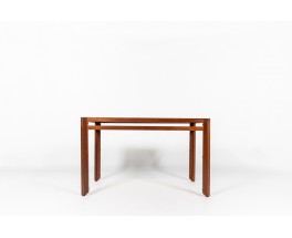 Andre Sornay dining table in mahogany with black laminated 1950