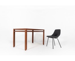 Andre Sornay dining table in mahogany with black laminated 1950