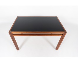 Andre Sornay dining table in mahogany with black laminated 1950