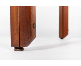 Andre Sornay dining table in mahogany with black laminated 1950