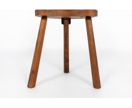 Chairs in oak brutalist design 1950 set of 4