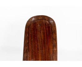 Fauteuils palabre en bois design africain 1950 set de 2