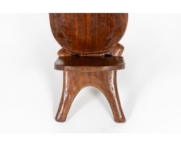 Palaver armchairs in wood African design 1950 set of 2