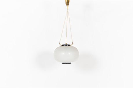 Suspension Bruno Gatta en opaline édition Stilnovo 1946