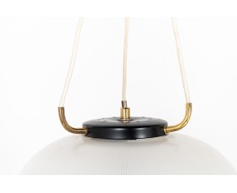 Bruno Gatta pendant light in opaline edition Stilnovo 1946