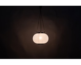 Bruno Gatta pendant light in opaline edition Stilnovo 1946