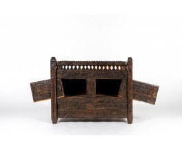 Meuble de rangement en bois design indien 1900