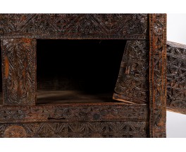 Meuble de rangement en bois design indien 1900