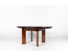 Round dining table with extension by Silvio Coppola edition Fratelli Montina 1970