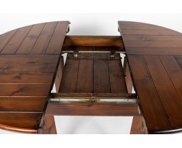 Round dining table with extension by Silvio Coppola edition Fratelli Montina 1970