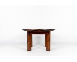 Round dining table with extension by Silvio Coppola edition Fratelli Montina 1970