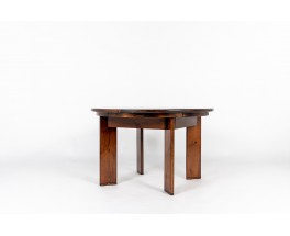 Round dining table with extension by Silvio Coppola edition Fratelli Montina 1970