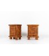 Bedside tables in elm burl 1980 set of 2