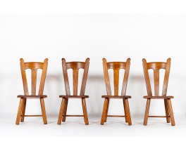 Chairs in oak large model 1950 set of 2