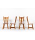 Chaises en chêne grand modèle 1950 set de 4