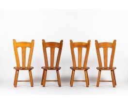 Chairs in oak large model 1950 set of 2