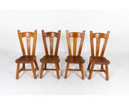 Chaises en chêne grand modèle 1950 set de 4