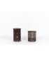 Tabourets bois et nacre design syrien 1950
