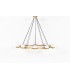 Suspension 10 feux en laiton et opaline design contemporain italien