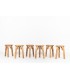 Tabourets en chêne brossé 1950 set de 6