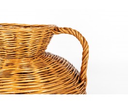 Vase in braided rattan 1950