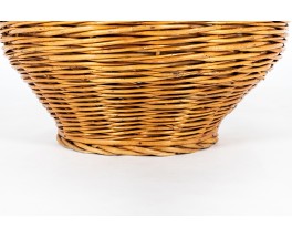 Vase in braided rattan 1950