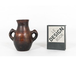 Vase en grès design ethnic 1960