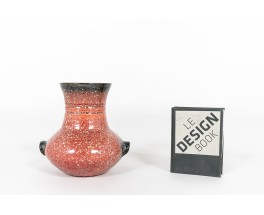Vase en céramique moucheté Accolay 1960