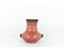 Vase en céramique moucheté Accolay 1960