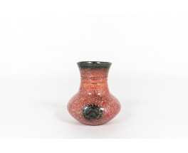 Vase en céramique moucheté Accolay 1960