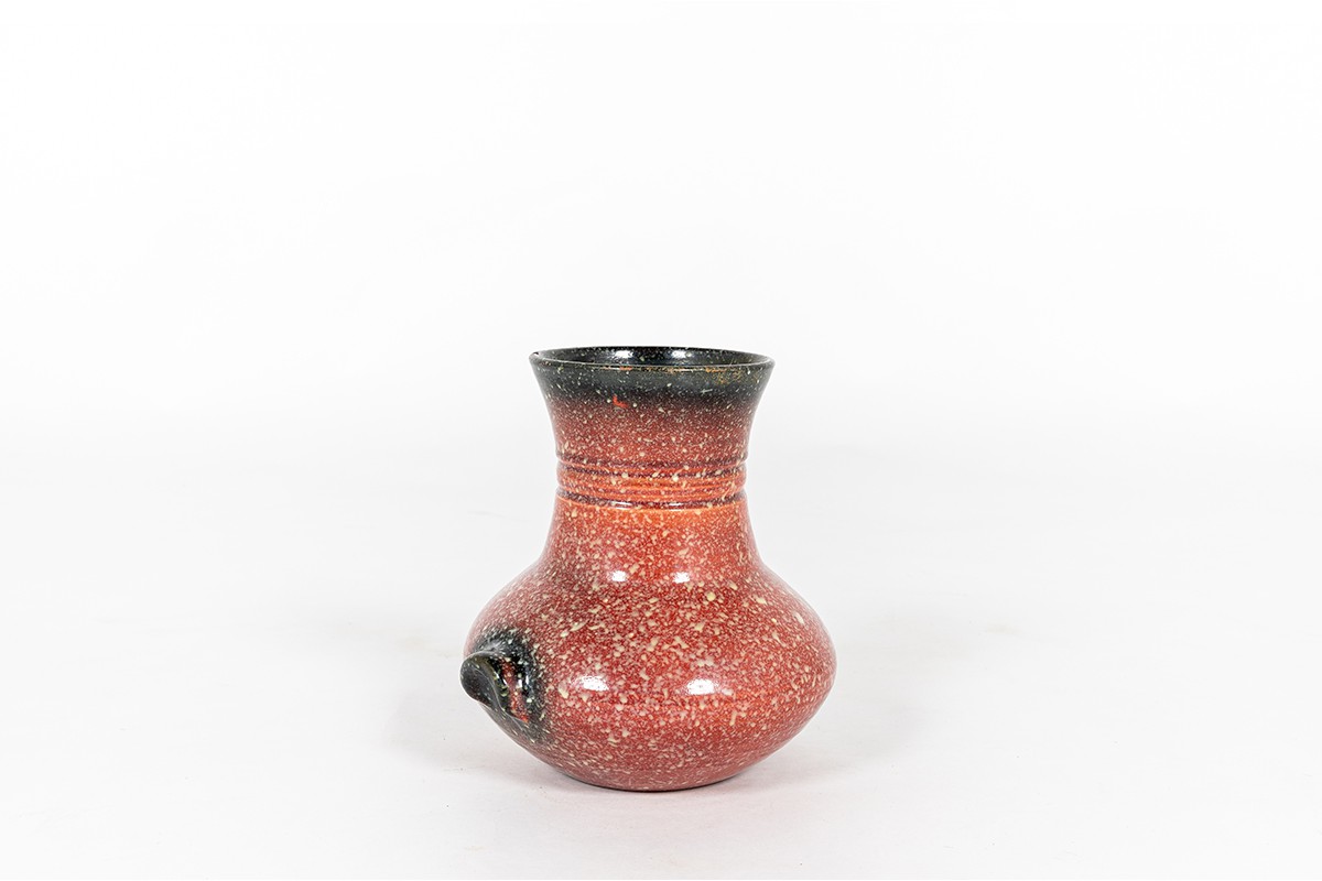 Accolay vase in speckled ceramic 1960