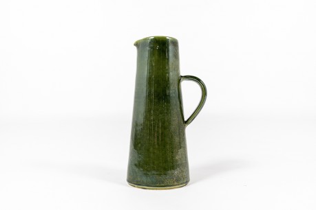 Vase in glazed green ceramic 1960