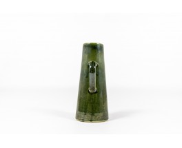 Vase in glazed green ceramic 1960