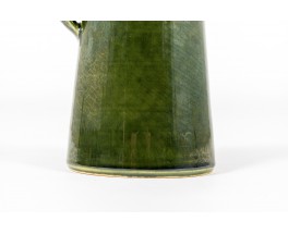 Vase in glazed green ceramic 1960