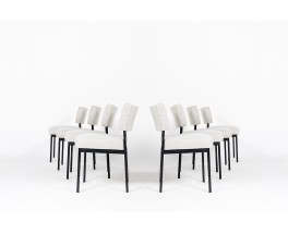 Joseph Andre Motte chairs model 764 edition Steiner 1950 set of 8