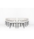 Chaises Joseph André Motte modèle 764 édition Steiner 1950 set de 8