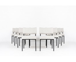 Joseph Andre Motte chairs model 764 edition Steiner 1950 set of 8