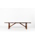 Bench in walnut brutalist design 1950