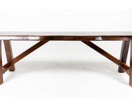 Bench in walnut brutalist design 1950