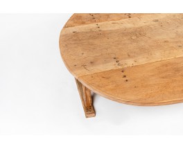 Large coffee table in oak Spanish brutalist design 1900