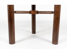 Tripod pedestal table in walnut 1950